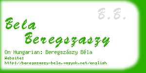 bela beregszaszy business card